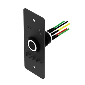 Bouton poussoir noir INOX 19 mm vert/blanc NO+NC + PBP19_4-N