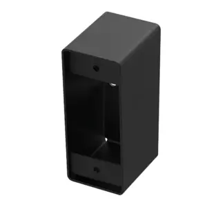 Boitier applique étroit noir pour gamme bouton poussoir