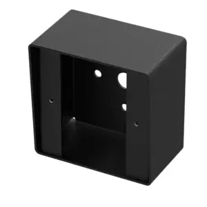 Boitier applique carré noir pour gamme bouton poussoir